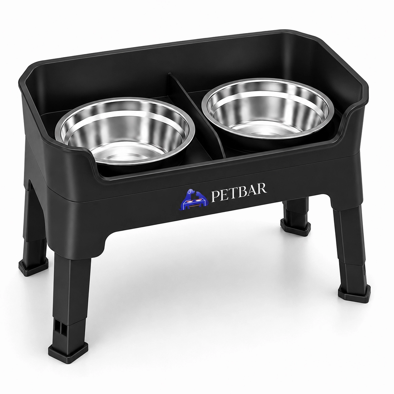 PetBar | Double Deck Elevated Pet Feeding Stand With Licking Plate - Image 3