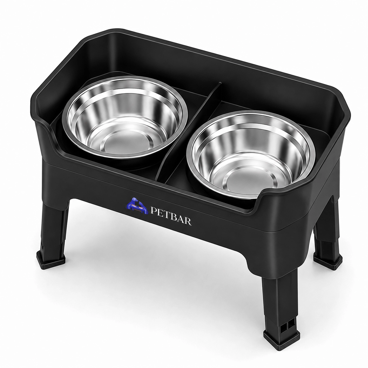 PetBar | Double Deck Elevated Pet Feeding Stand With Licking Plate - Image 2